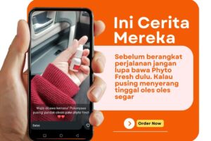 Sebelum pergi berkendara, tidak lupa bawa Phyto Fresh supaya siap ketika pusing dan mual mabuk kendaraan menyerang