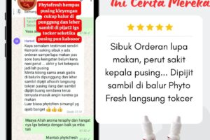 Phyto Fresh Hempas pusing kleyengan dengan balur dan pijat di punggung dan leher
