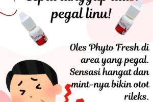 Pegal-pegal datang gak kenal waktu? Langsung ‘sat set’! Cepat tanggap atasi pegal linu! Oles Phyto Fresh di area yang pegal
