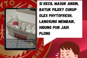 Saat musim hujan membuat si kecil mudah terserang batuk dan pilek, Phytofresh menjadi pilihan tepat untuk membantu melegakan pernapasan.