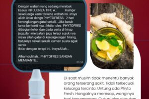 Musim berganti banyak penyakit bersliweran. Cegat pakai Phyto Fresh