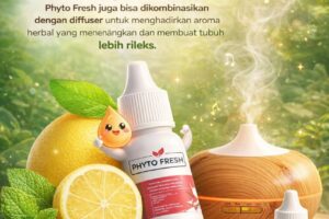 Bukan cuma di oles Phyto Fresh bisa di kombinasi diffuser dengan aroma yang dapat merilekskan