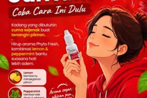 Phyto Fresh dengan Aromaterapi Alami, Praktis Dibawa Kemana Saja, BPOM & Halal.